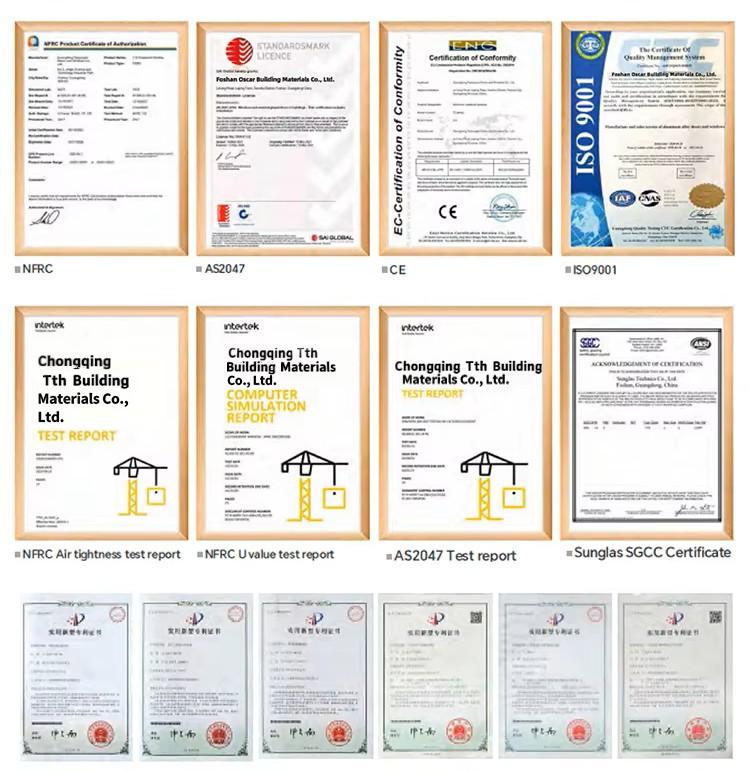 Complete certificate, test-report and patent document overview