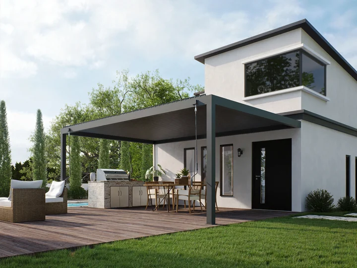 Freestanding aluminum frame