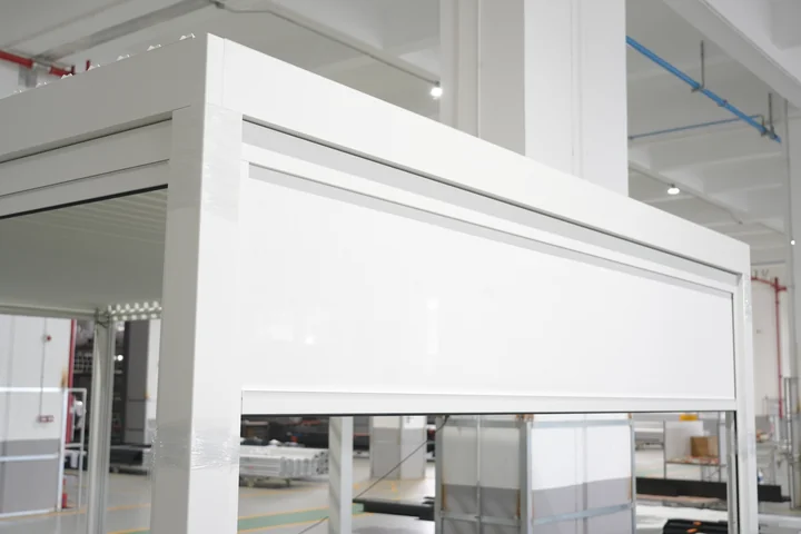 Guided roller screens