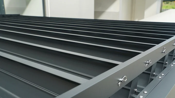 Open louvers