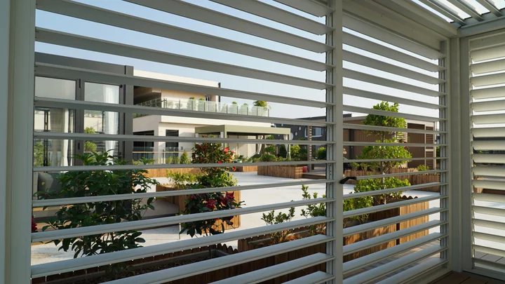 Open louvers