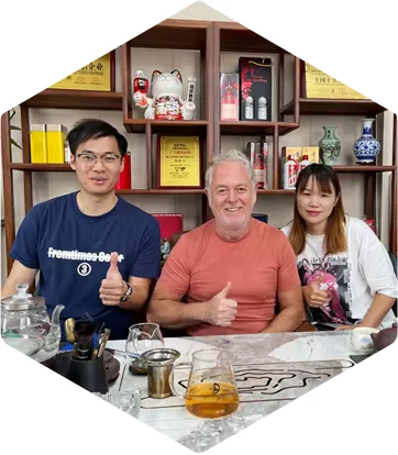 An in-person meeting around the tea table