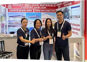 A group photograph at the stand