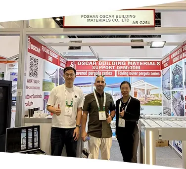 Visitors in front of the product displays