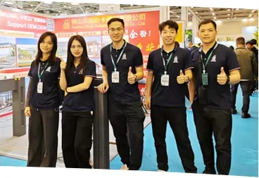 Team members at the exhibition